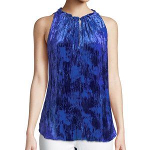 Bessie Sleeveless Devore Velvet Blouse